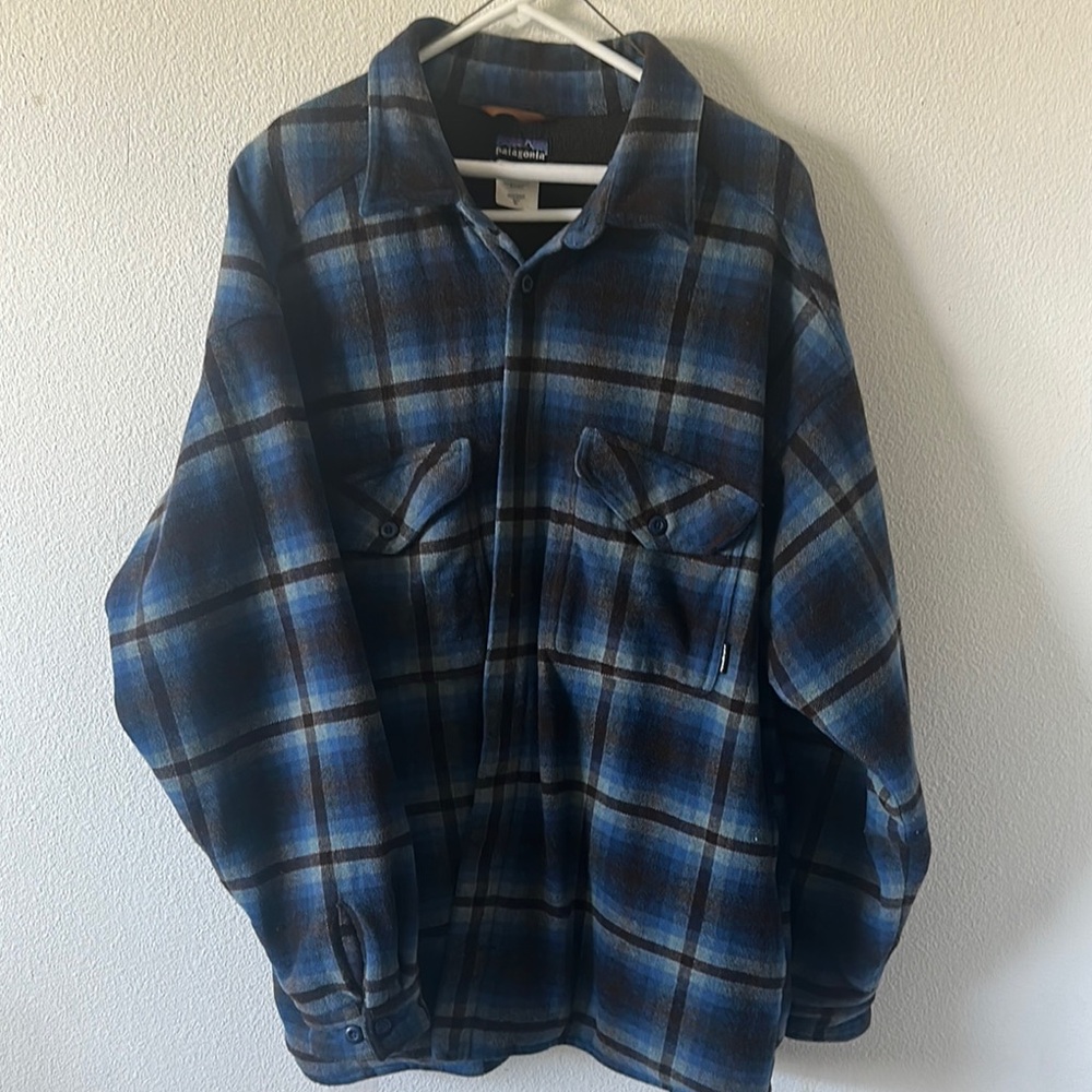 Patagonia Blue Black Lightweight Shirt Jacket